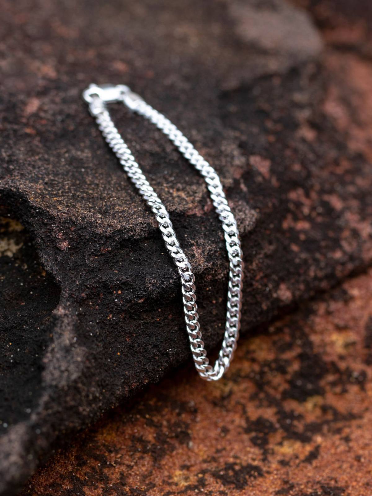 Sterling Silver Curb Bracelet - 4.2mm wide